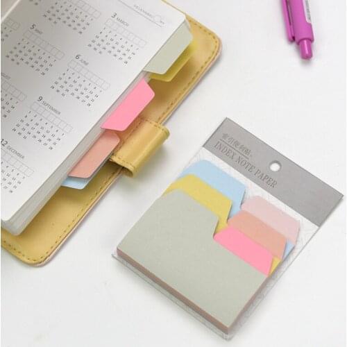 6 Colors Index Memo Pad Sticky Notes Bookmark Marker Memo Sticker Paper Student office Supplies