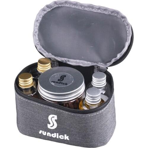 7pcs/set Camping Barbecue Picnic Set Portable BBQ Organizer Condiment Bottles Spice Cruets Seasoning Jar Pouch Camping Set