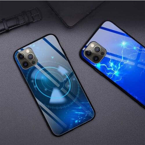 Science fiction Phone Case Tempered Glass For iPhone 12 Pro Max Mini 11 Pro XR XS MAX 8 X 7 6S 6 Plus SE 2020 case