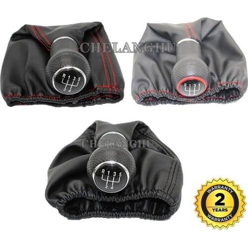 For VW Golf 3 Varaint Vento Jetta 3 1992 1993 1994 1995 1996 1997 1998 Car-Styling 5 Speed Car Gear Shift Knob PU Leather Boot