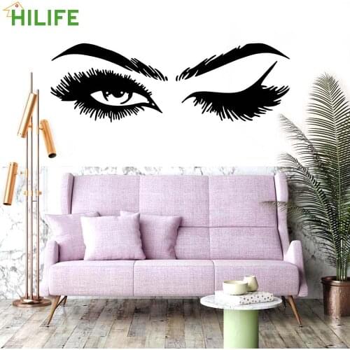 Home Wallpaper Sticker Decals Living Room Decorations Creative Home Decoration Eyelashes Wall Sticker