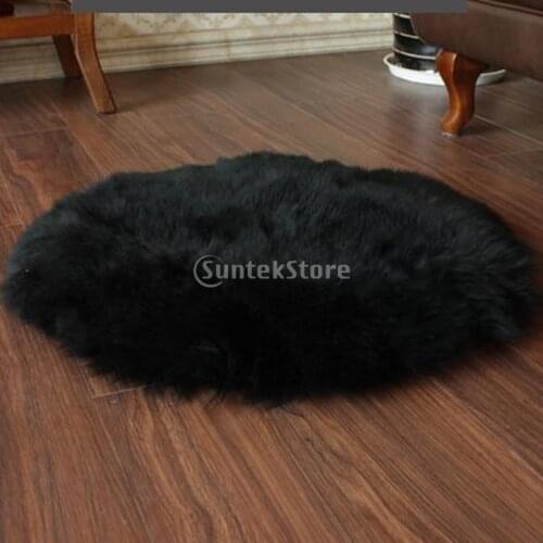 3 Colors Fluffy Mat Rugs Kids Soft Girls Boys Fake Faux Fur Bedroom Rug Mats Round 30cm