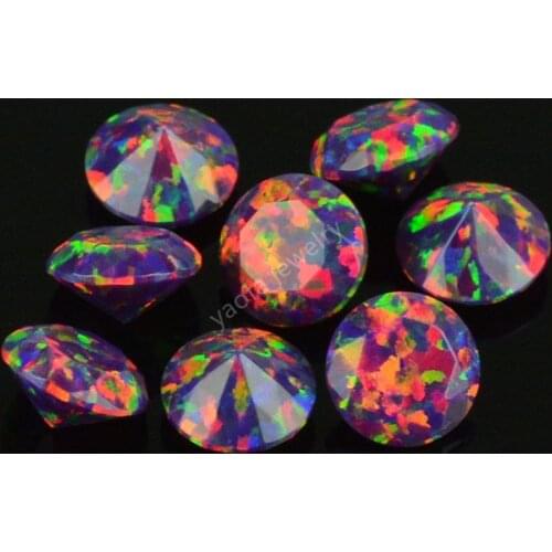 20pcs/lot 3mm opal supplier 78 colors round synthetic diamond cut opal pointed back gems a lot of inventory or customized