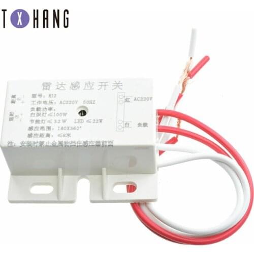 220V 50Hz Microwave Radar PIR Motion Sensor Switch IR Infrared Human Body Induction Detector Controller diy electronics