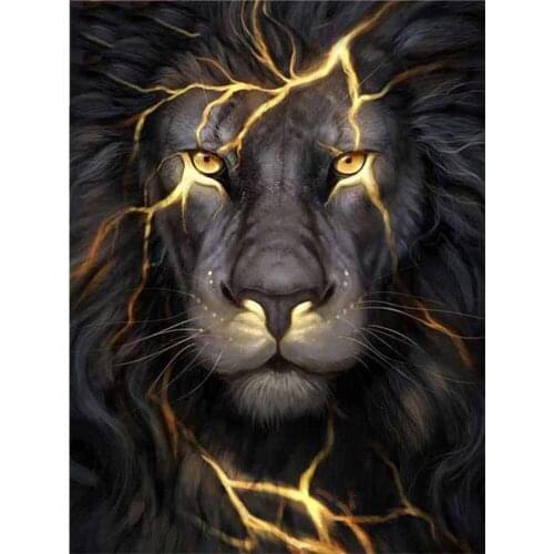 KAMY YI DIY 5D Diamond Embroidery Mosaic Lion Cross Stitch Diamond Painting Animal Craft Kit Home Decoration