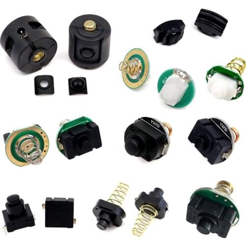 Flashlight switch multiple Tail Middle side click Push button switch module Assembly DIY repair upgrade parts for LED Torch lamp