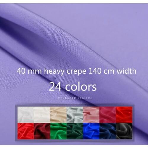 40 mm heavy crepe mulberry silk fabric cloth 140 cm width silk crepe de chine solid color dress fabric alibaba express