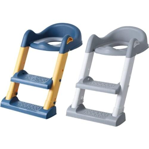 Portable Folding Toilet Seat Potty Chair Kids Child Non-Slip Potty Training Seat with Adjustable Step Stools Ladder Urinal