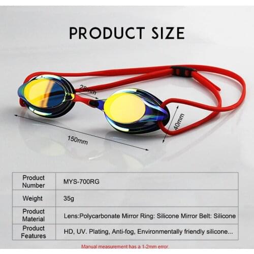 JUNHSPORT Professional Competition Swimming Goggles Plating Anti-Fog Waterproof UV Protection Silica Gel adjustable Diving