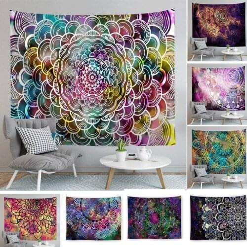 Psychedelic Tapestry Wall Hanging Farmhouse Decor Fantasy Mandala Tapestry Wall Carpet Hippie Boho Decor Wall Tapestry Blankets