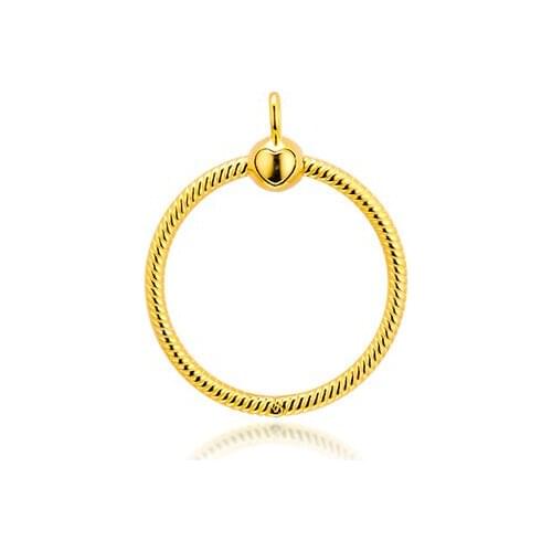 QANDOCCI Shine Moments Small O Necklaces Pendants 100% 925 Sterling Silver Jewelry Free Shipping