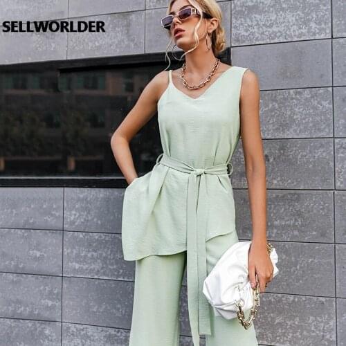 Женские модные брючные костюмы SELLWORLDER China At AliExpress