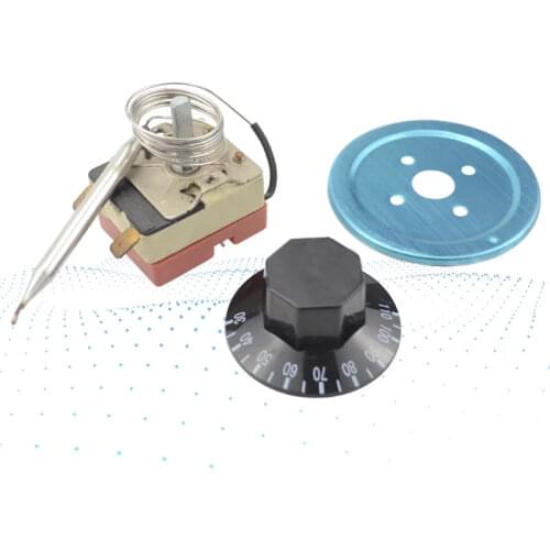 30-110 degree Celsius Adjustable NC Temperature Switch Capillary Thermostat 16A with 2 terminals temperature rotary switch