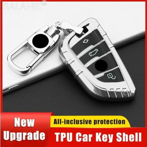 TPU Car Key Cases Cover For BMW X1 X3 X4 X5 G05 X6 F15 F16 F48 F20 G20 G30 1 2 Series Accessories Car-Styling Holder Shell Fob