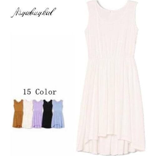 2020 Summer Women Sexy Asymmetrical Dress Sleeveless Vest Dress Vestido de festa,big size Brand cotton dress plus size S-5XL 6XL