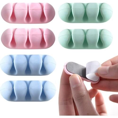 1pc Desktop Self-adhesive Wire Fixing Line Card Subnet Line Fixing Device