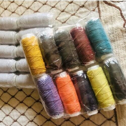 10Roll/Set Colorful Durable Sewing Knitting Thread For Sewing Machines Elastic Thread Set DIY All For Embroidery Accessories