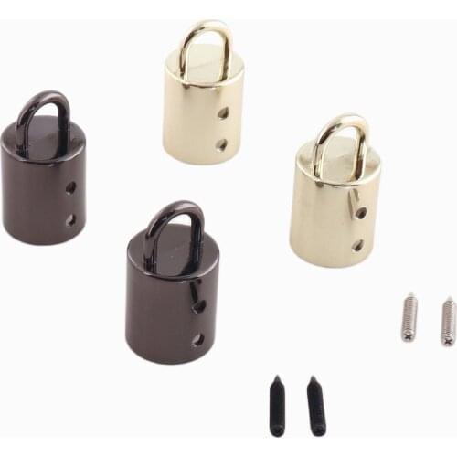 10Pcs Barrel Tassel Caps 15mm Inside End Caps Tip Top with Loop Leather Cord DIY Tassel Charm with Cap Jewelry Making Supplies