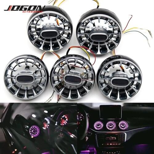 12 color Car Interior Front AC Air Vent Atmosphere Lamp Dashboard Ambient Light Trim For Mercedes Benz A Class W176 2013-18