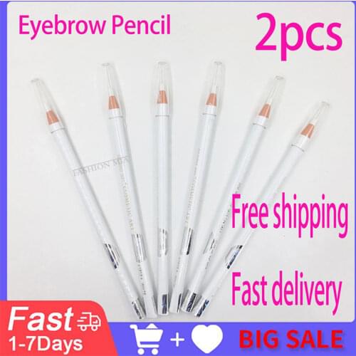 2pcs Eyebrow Pencil Beauty Natural Long Lasting 1818 Microblading Waterproof Lasting Soft Coloured White Microblading Accessory