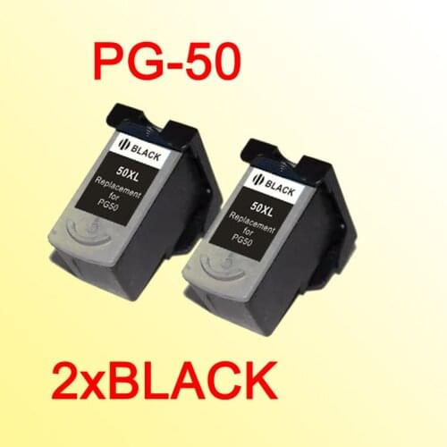 2x PG-50 ink cartridge compatible for canon pg50 pg 50 MP150 MP160 MP170 MP180 MP450 MP460 MX300 MX310
