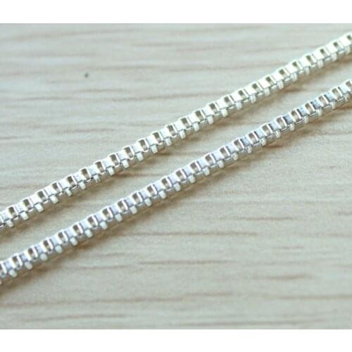 4 Meters Silver Color plate Metal Venice chain 2mm Findings #22968