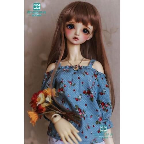 BJD accessories doll clothes for 1/3 BJD doll accessories fashion temperament print Shirt + white casual shorts
