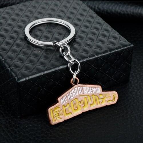 Japanese Comic My Hero Academia Keychain Metal Pendant Keyholder Trinket Key Chains Bag Car Key Ring
