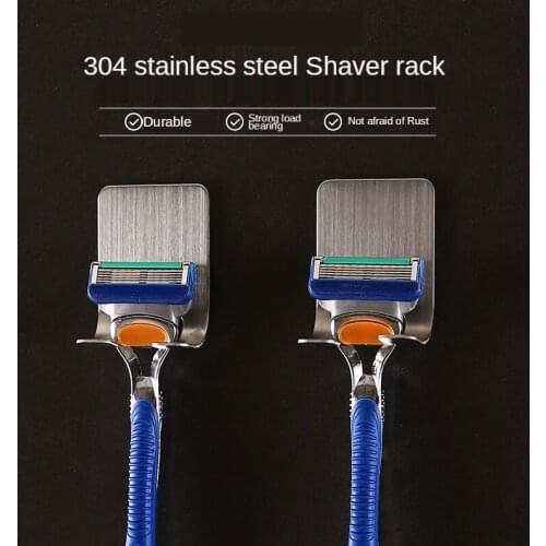 Shaver holder bathroom razor holder 304 stainless steel hanger hook bathroom storage rack Manual shaver holder
