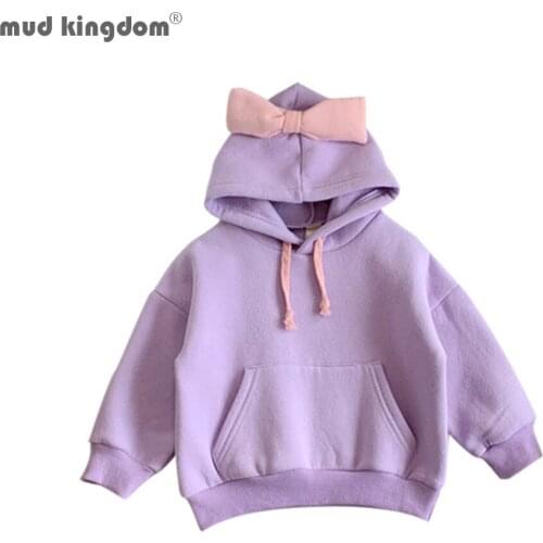 Mudkingdom Baby clothes Winter Sweatshirt Hooded Cartoon Fleece Lined Tops Clothes