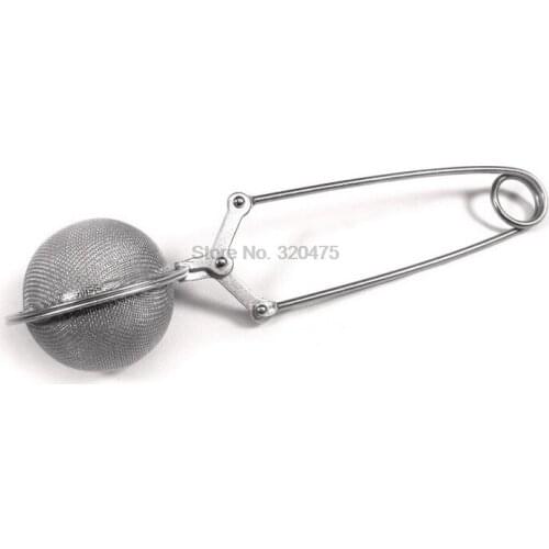 DHL 500pcs Steel Spoon Ball Tea Mesh Infuser Stainless