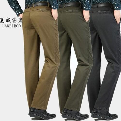 Designer brand 2017 winter warm men cargo joggers casual cotton Khaki pants mens business long pants men trousers male