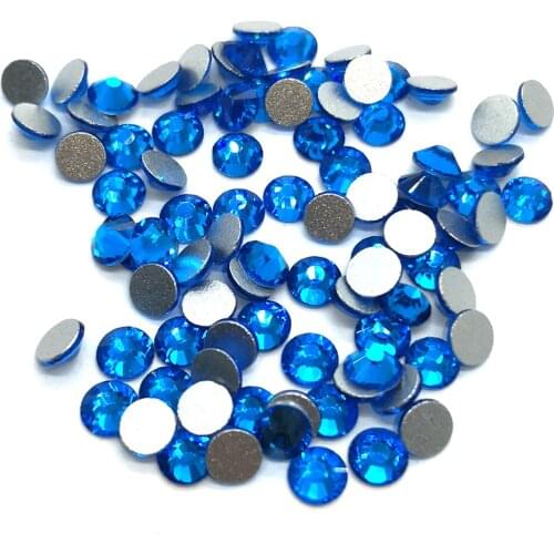 Capri Blue SS3-SS20-SS34 Nail Art Rhinestones for DIY manicure design Non hot fix crystals glitters strass Garment Decor