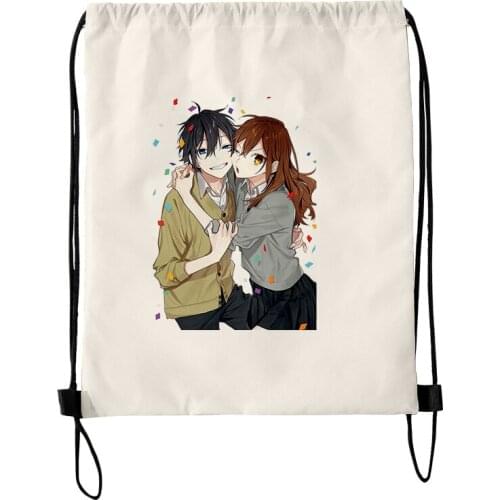 Horimiya Hori San To Miyamura Kun Anime Cartoon Student Shoulder Storage Bag Drawstring Travel Beach Backpack Toys Shoes Clothes
