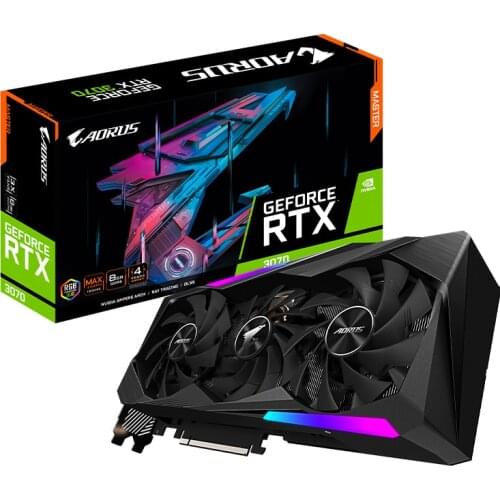 GIGABYTE AORUS RTX 3070 MASTER 8G Gaming Graphics Card with 8GB GDDR6 Memory Support OverClock