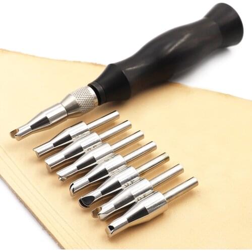 DIY Leather Edge Creaser Stainless Steel Shallow Slot Edge Lineer Pressure Edge Device Trimmer Crimping Leather Tools