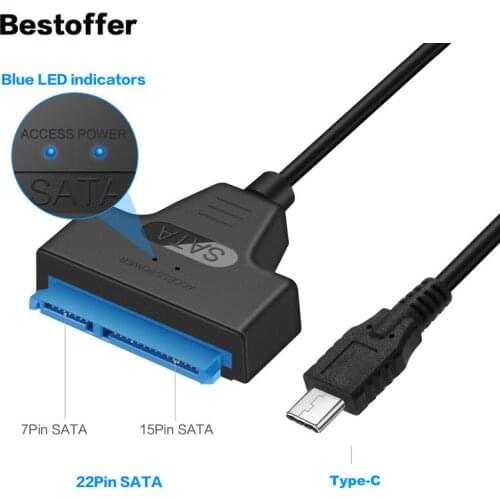 USB 3.1 Type-C to SATA III 2.5" Hard Drive Adapter Cable