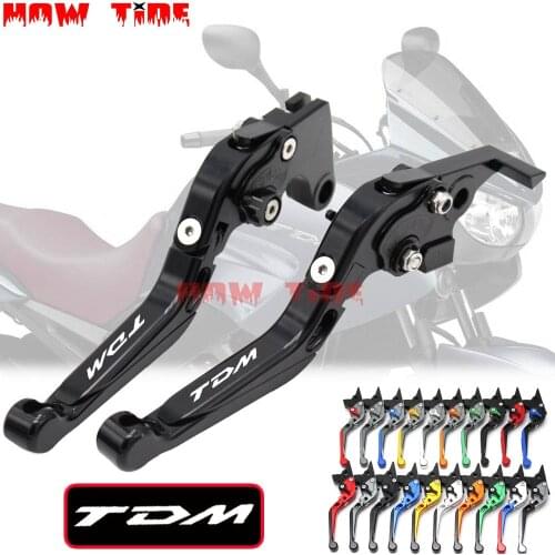 Laser Logo For Yamaha TDM 900 TDM900 2012 2013 2014 Adjustable Folding Extendable CNC Motorcycle Brake Clutch Levers