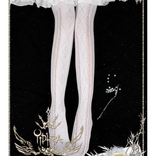 Alices Broken Dream ~ Sweet White Lolita Tights Womens Summer Pantyhose