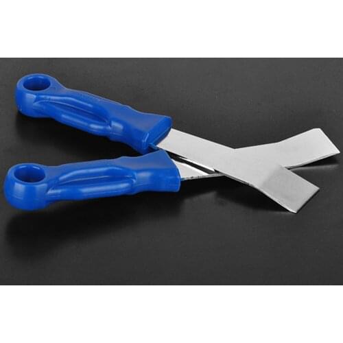 Blue Auto Window Metal Scraper Handle Film Tinting Squeegee Razor Blade Tools