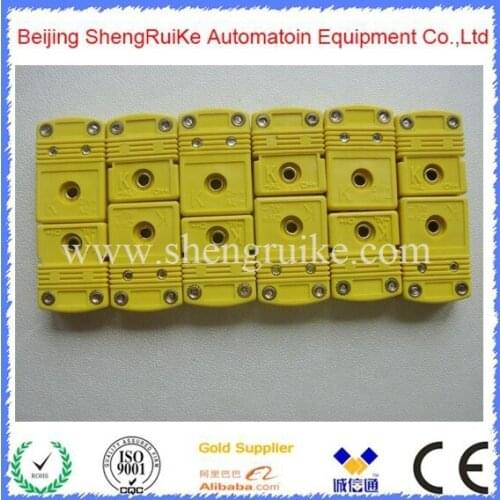 Mini Thermocouple Connector K type Yellow Color Flat pin Male and Female