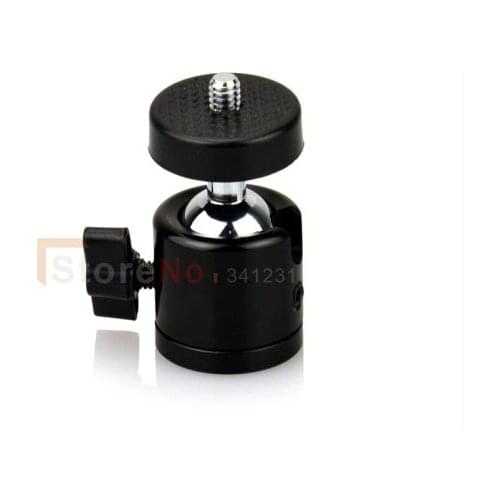 Mini metal 360 degree swivel +1/4" screw mount for DSLR camera tripod ball head ballhead Monopod all with 1/4" screw