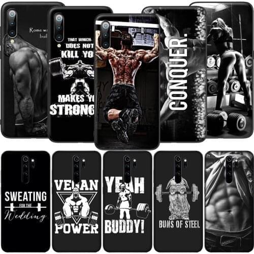 GX43 Bodybuilding Gym Fitness Soft Silicone Case for Redmi Note 4X 5 5A Prime 6 6A 7 7A 8 8A 8T 9 9A 9C 9S Pro Lite