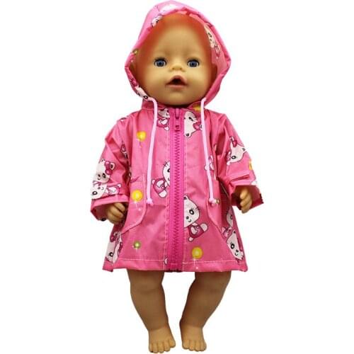 2020 New raincoat Doll Clothes Fit For 18inch/43cm born baby Doll clothes reborn Doll Accessories