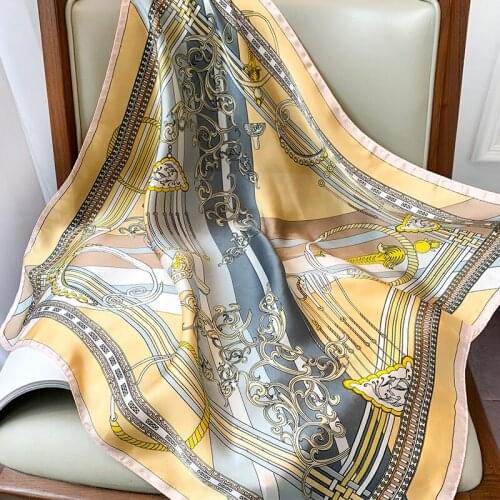 KOI LEAPING New small square scarf fashion female sunscreen summer pattern scarf embroidered shawl Fresh art small scarf gift