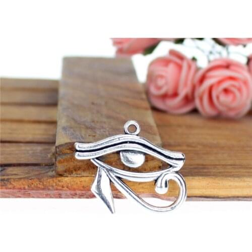 12pcs Silver Color Rah Egypt Eye Of Horus Egyptian Charms Pendants For Diy Necklace Handmade Bracelet Jewelry Making Accessories