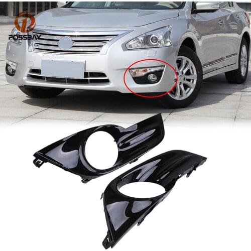 POSSBAY Black Hole Grille Fog Light Grille Cover for Nissan Altima/Teana L33 Pre-facelift 2012 2013 2014 2015 Auto Side Parts