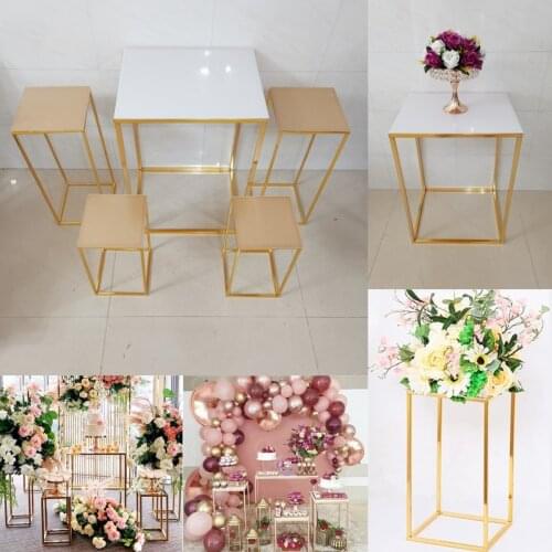 Wedding Centerpieces Cake Dessert Fruit Plinth Stand Flower Holder Column Frame For Birthday Party Grand Event Stage Backdrop