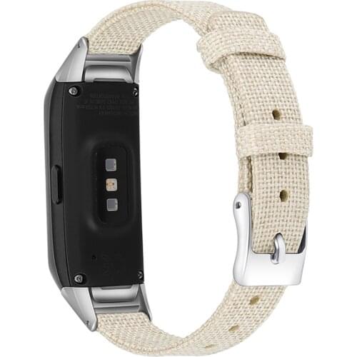 Canvas Nylon Watch Strap Replacement Watchband for Samsung Galaxy Fit SM-R370 Watch Accessories