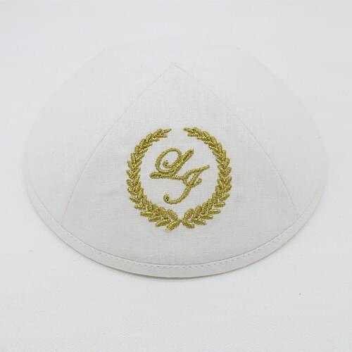 CustomizedProductPersonalizdEmbroideryImprintKippotKippaYarmulkeJewishKippahKulliesBeanies